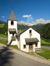 Chapel in saint zyprian, south tyrol Royalty Free Stock Photo