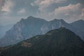 Chapel Santuario della Madonna della Ceriola on the mountain peak of island Monte Isola in Lake Iseo, Italy