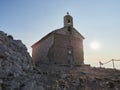 The chapel of Sveti Jure on top of the Biokovo Mountains Royalty Free Stock Photo