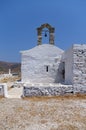 Chapel on top of a hill in Kythnos island, Cyclades, Greece Royalty Free Stock Photo