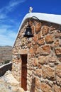 Chapel at the top of a mountain in Greece on the island of Rhodes.