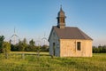 Chapel on the top of Red hill near the small town Budisov nad Budisovkou, Czechia