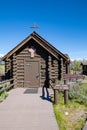 Chapel of the transfiguration Episcopal in Jackson Hole Wyoming in May