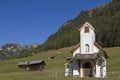 Chapel on the Tschey meadow in Tyrol Royalty Free Stock Photo