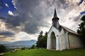 Chapel under stormy skies Royalty Free Stock Photo
