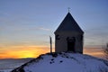 Chapel in winter Royalty Free Stock Photo