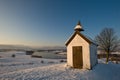 Chapel in Wintry landscape