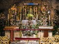 The altar of the Chapel of the Virgin of the Rock in Mijas in Spain