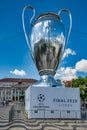 Chapions League trophy in Lisbon Downtown