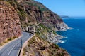 Chapman's Peak Drive on the Cape Peninsula near Cape Town in South Africa Royalty Free Stock Photo