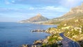 The Chapman's Peak Drive on the Cape Peninsula near Cape Town in South Africa on a bright and sunny afternoon Royalty Free Stock Photo