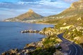 The Chapman's Peak Drive on the Cape Peninsula near Cape Town in South Africa on a bright and sunny afternoon Royalty Free Stock Photo