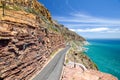 Chapman`s Peak Drive near Cape Town on Cape Peninsula Royalty Free Stock Photo