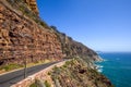 Chapman`s Peak Drive near Cape Town on Cape Peninsula - Western Cape, South Africa. Royalty Free Stock Photo