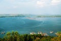 Chapora River, coastline view with boats, Goa, India Royalty Free Stock Photo