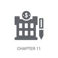 Chapter 11 bankruptcy icon. Trendy Chapter 11 bankruptcy logo co Royalty Free Stock Photo