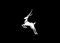 Simple impala or deer jumping or running logo