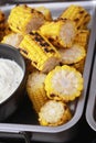 Char grilled corn on the cob