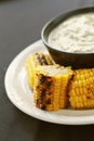 Char grilled corn on the cob