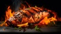 Char-Grilled Salmon Perfection: Intense Flavor on a Black Canvas