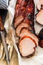 Char Siu Pork - Chinese Roasted Pork Loin Royalty Free Stock Photo