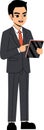 Character-aa001- [Seth] Business man suit and tie - Pose02 Royalty Free Stock Photo