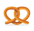 Pretzel cartoon isolated vector illustration