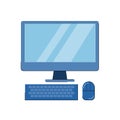 Simple computer isolated vector illustration