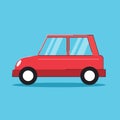 Simple red car vector illustration