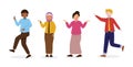 character people movement isolated vector illustration