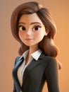 character of an attractive accountant with solid background