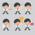 Character Business Worker Cartoon Set