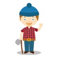 Character from Canada dressed as a woodcutter