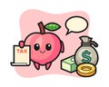 Character cartoon of peach as a accountant