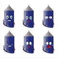 Character cartoon of Pen with scared expression Royalty Free Stock Photo