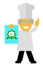 Character - Chef - Holding A Halal Sign