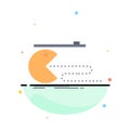 Character, computer, game, gaming, pacman Flat Color Icon Vector