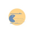 Character, computer, game, gaming, pacman Glyph Icon