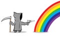 Death and rainbow