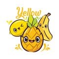 Character Design Lemon, Pineapple & Banana