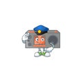 A character design of radio transceiver working as a Police officer Royalty Free Stock Photo