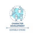 Character development concept icon