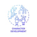 Character development concept icon