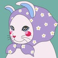 Character doodle rabbit bunny cute pretty drawing illustration