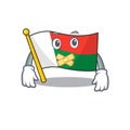 Character flag madelova isolated in cartoon silent