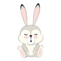 character grey sleepy Bunny