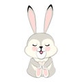 character grey sleepy Bunny