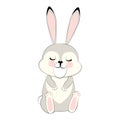 character grey sleepy Bunny