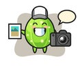 Character illustration of cactus as a photographer