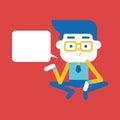 Character illustration design. Businessman message cartoon,eps